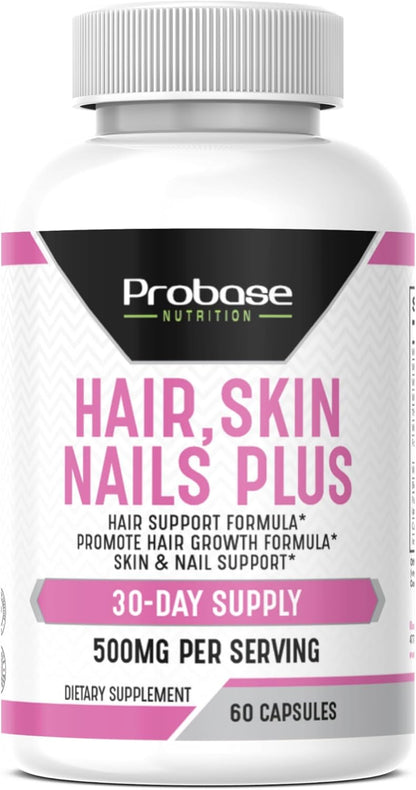 Probase Nutrition Hair, Skin and Nails Plus 60 Capsules 30-Day Supply