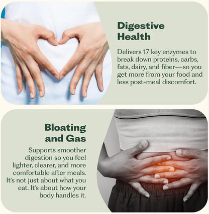 Enzyme 365 Advanced Digestive Enzymes Supplement with 17 Enzymes & Soothing Herbs | Supports Digestion, Reduces Bloating & Gas, Boosts Nutrient Absorption & Energy | 30 Servings | 17 Enzymes & Soothing Herbs, Supports Digestion, Reduces Bloating & Gas, Bo