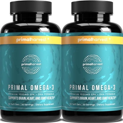 Primal Harvest Omega-3 - Daily Supplement, Gluten, Dairy & Soy Free