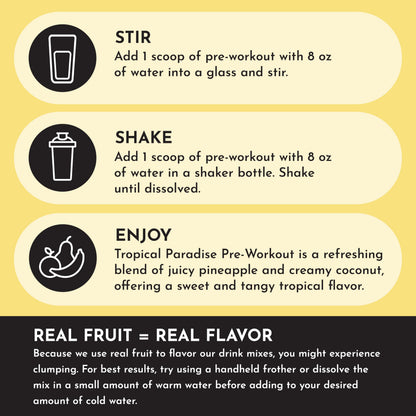 JUST INGREDIENTS Pre-Workout Raspberry Lemonade - Natural, Gluten-Free, No Artificial Sweeteners - 30 Servings, 150mg Caffeine