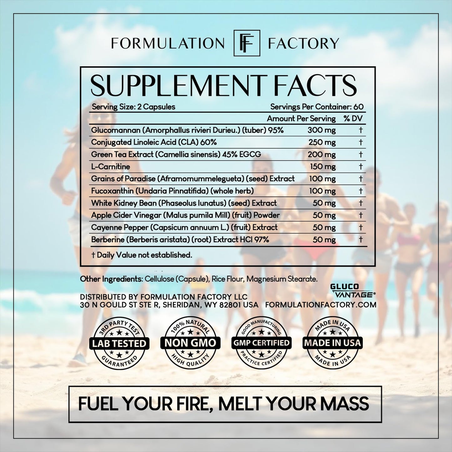 Formulation Factory Melt Mode Appetite Suppressant for Weight Loss, Appetite Suppressant for Women, Metabolism Booster for Weight Loss, Diet Pills with Glucomannan, Green Tea, Berberine, 120 Capsules