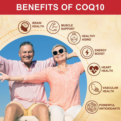 DRFOSTER CoQ10 400mg Softgels - High Absorption Coenzyme Q10 with PQQ, Omega 3-6-9, Plant Sterols & Vitamin E, MCT & Black Pepper - Heart, Brain & Energy Support - Gluten-Free, 120 Days Supply