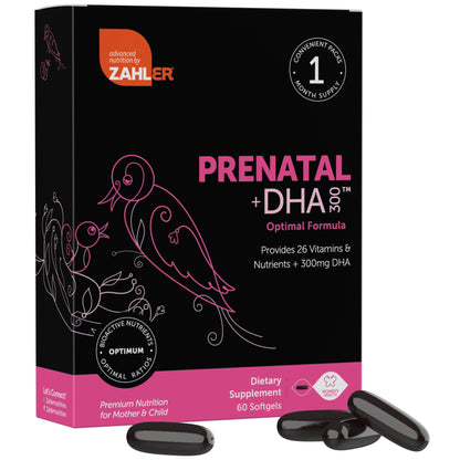 Zahler Prenatal Vitamin with DHA & Folate - DHA Supplements & Prenatal Multivitamin