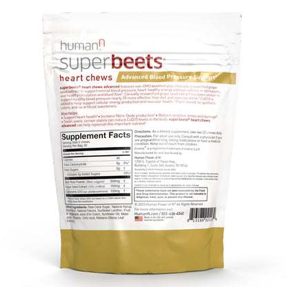 humanN SuperBeets Heart Chews Advanced - 100mg of CoQ10 Plus Beetroot & Grape