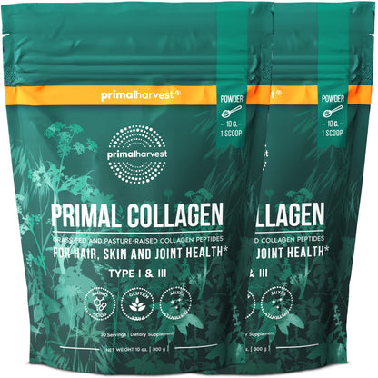 Primal Harvest Collagen - Powdered Daily Supplement, Dairy & Gluten Free