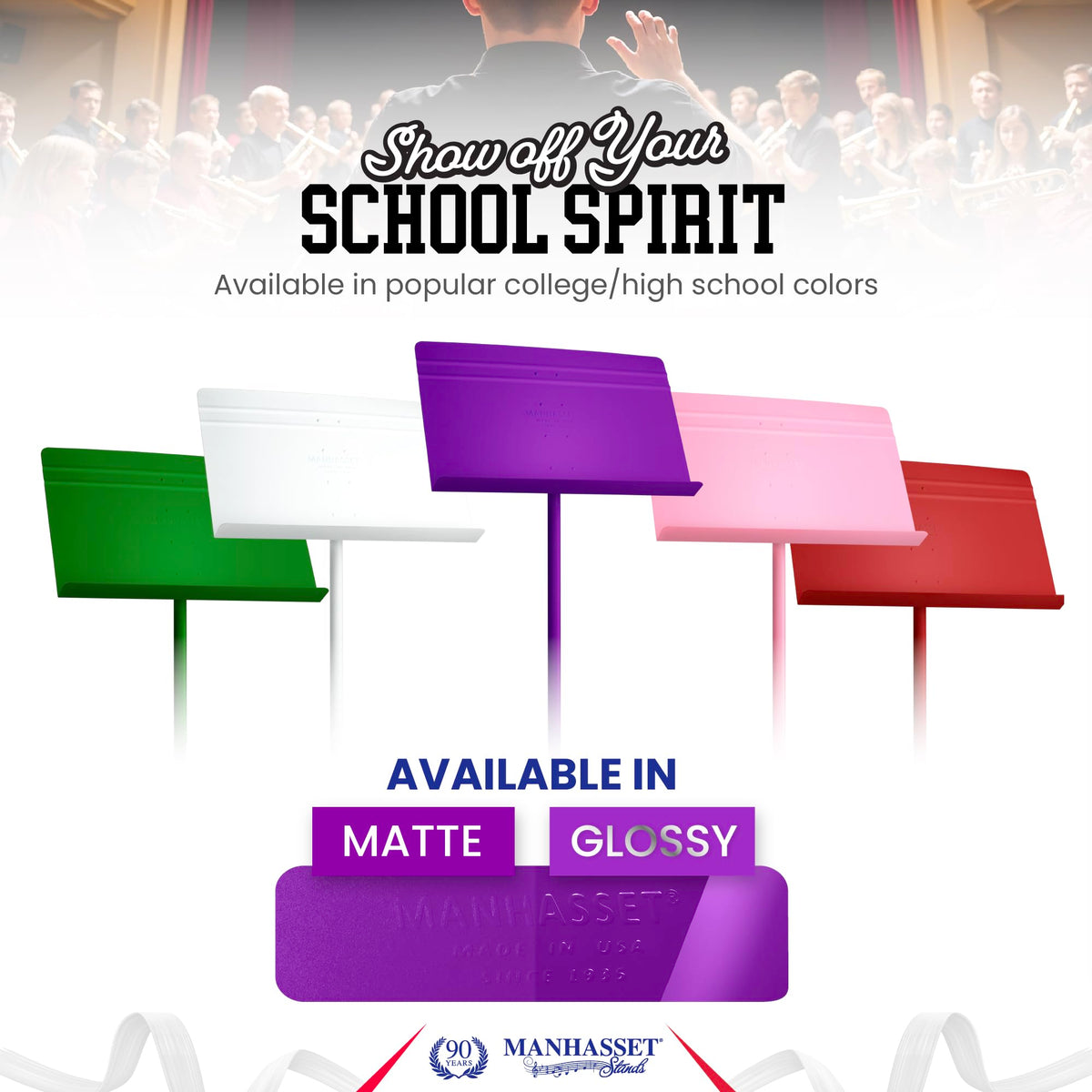Manhasset Music Stand for Sheet Music - 48 Symphony Model - Long Lasting, Durable Manhasset Stand - Adjustable Height - 26" to 48" - Made in the USA