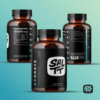 SALTT Hydrate Capsules, Electrolyte Supplement, Sugar Free, 240 Count