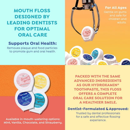 SuperMouth Nano Hydroxyapatite Floss, Fluoride Free, 3 Pack, Mint