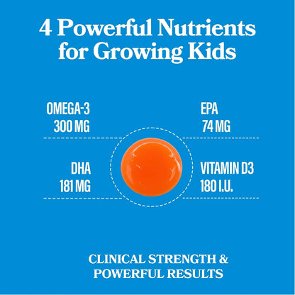 DAIKEN Bundle of Kids Fish Oil Omega-3 Gummies 300mg DHA/EPA w/Vitamin D3, Norwegian Sourced & Bitter Melon, Cinnamon & Chromium Vegetarian Capsules w/Zinc