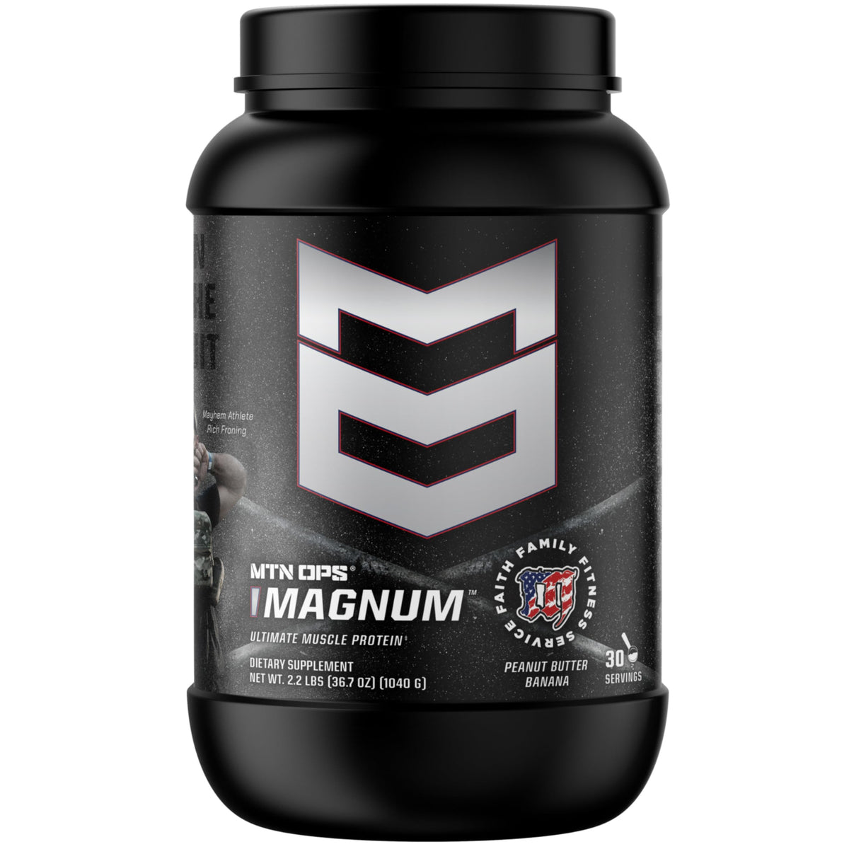 MTN OPS Magnum Protein Powder 23g Protein per Serving Whey Protein Blend with BCAAs Low Sugar Gluten Free 30 Servings Chocolate