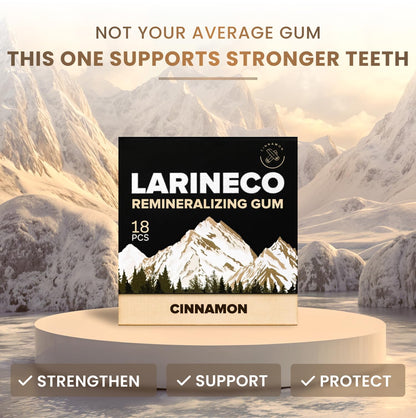 Larineco Remineralizing Gum with Nano Hydroxyapatite & Xylitol – Sugar-Free Xylitol Gum – Plastic-Free, Dye-Free, Aspartame-Free – Natural Base – 36 Pieces, Mastic Mint