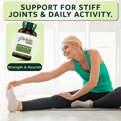Tendon Mending Pills- Tendon & Ligament Support- Advanced Mobility Formula for Stiffness, Rotator Cuff & Achilles Recovery- Daily Soft Tissue & Injury Repair- TCM Formula