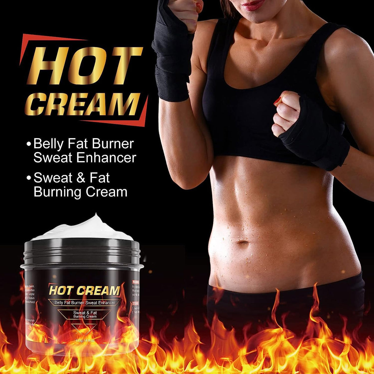 REBODUM Hot Sweat Cream, Fat Burning Cream for Belly Natural Weight Loss Cream Weight Loss