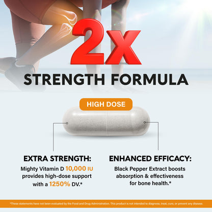 Vitamin D3 K2 - Vitamin D3 10000 iu & K2 as MK-7 120 mcg - Immune & Mood Support, for Bone & Teeth Health - with Magnesium, Zinc & Vitamin C & B12 - Highly Bioavailable - Gluten Free, 120 Capsules