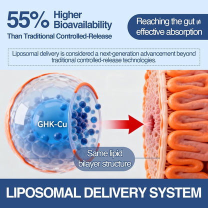 GHK-Cu Peptide – High-Purity GHK-Cu with Liposomal Delivery for Hair & Skin Support – 120 Caps.2 Pack