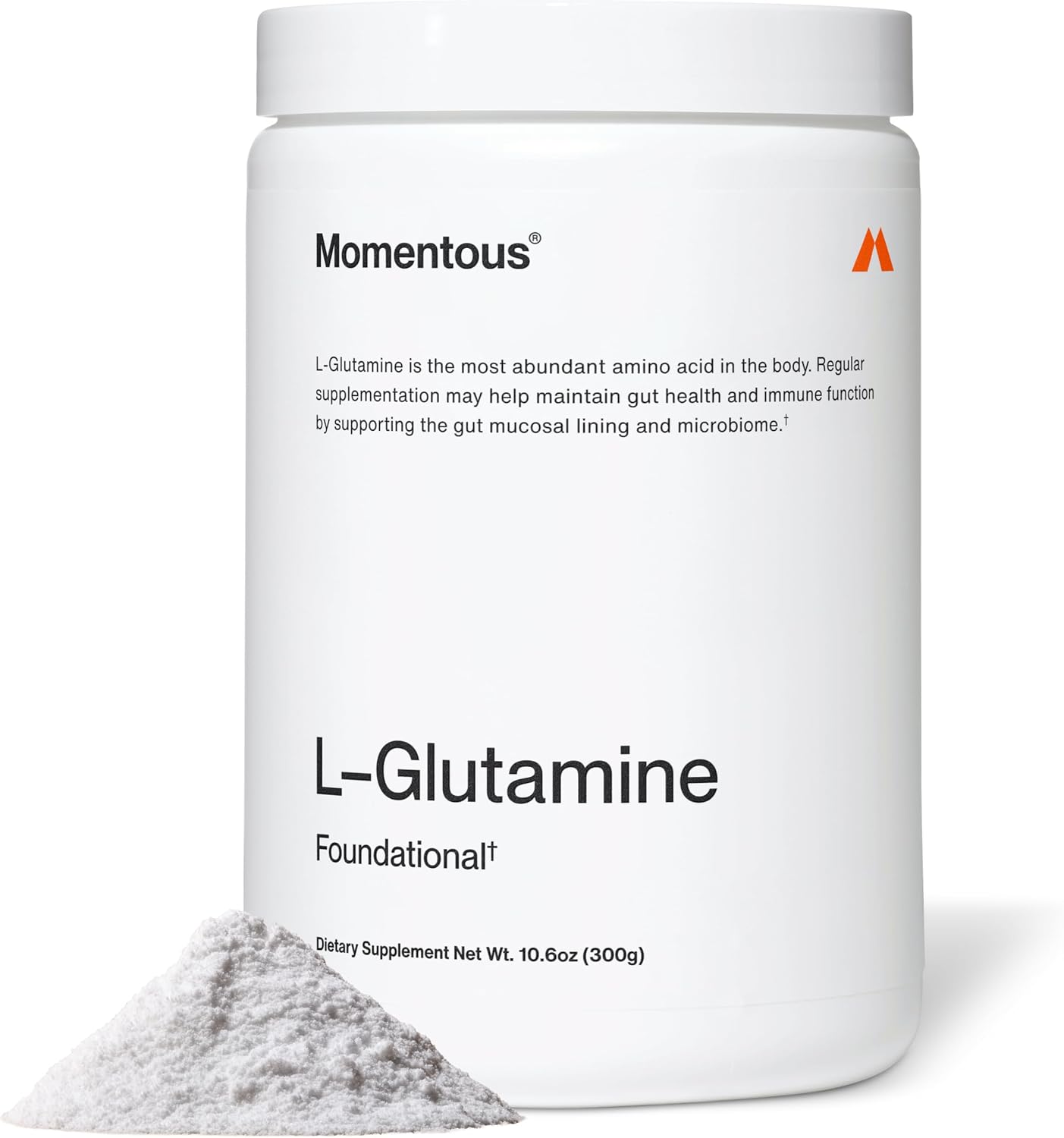 Momentous L-Glutamine Powder - Gut Health & Muscle Recovery Supplement - Boosts Exercise Performance & Immune Function - NSF Certified for Sport - 5 g - 60 Servings