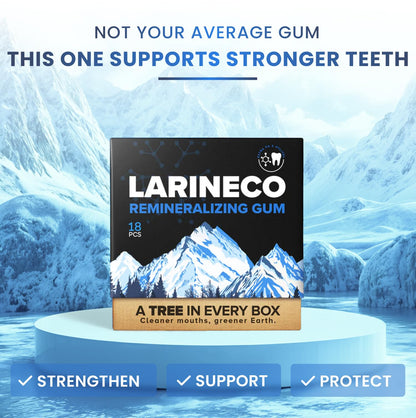 Larineco Remineralizing Gum with Nano Hydroxyapatite & Xylitol – Sugar-Free Xylitol Gum – Plastic-Free, Dye-Free, Aspartame-Free – Natural Base – 36 Pieces, Mastic Mint