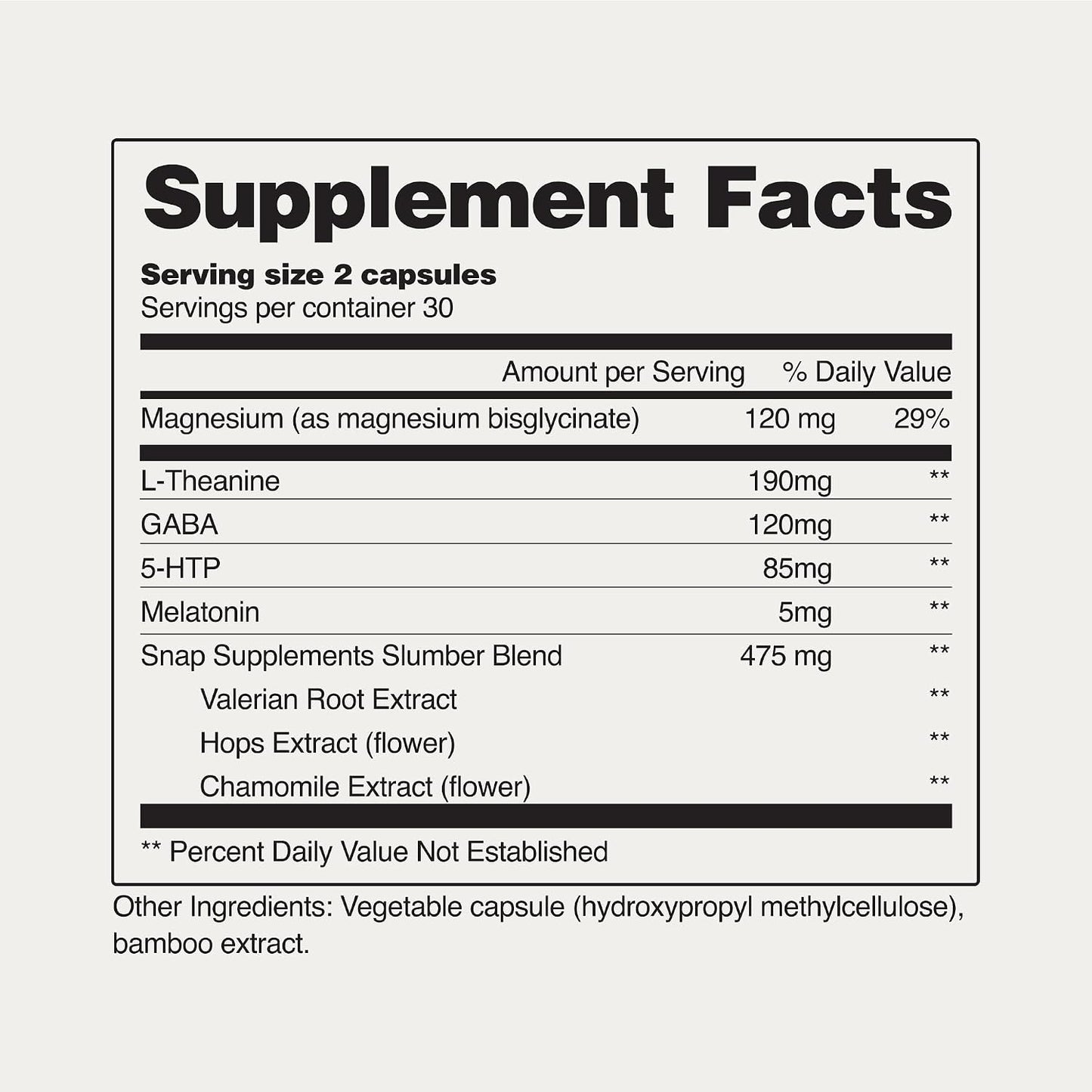 Snap Supplements Sleep Complex, Melatonin & Valerian Root, 60 Capsules | Natural Sleep Aid Supports Relaxation, Restful Deep Sleep & Nighttime Recovery, Gluten-Free, Non-GMO, Vegan