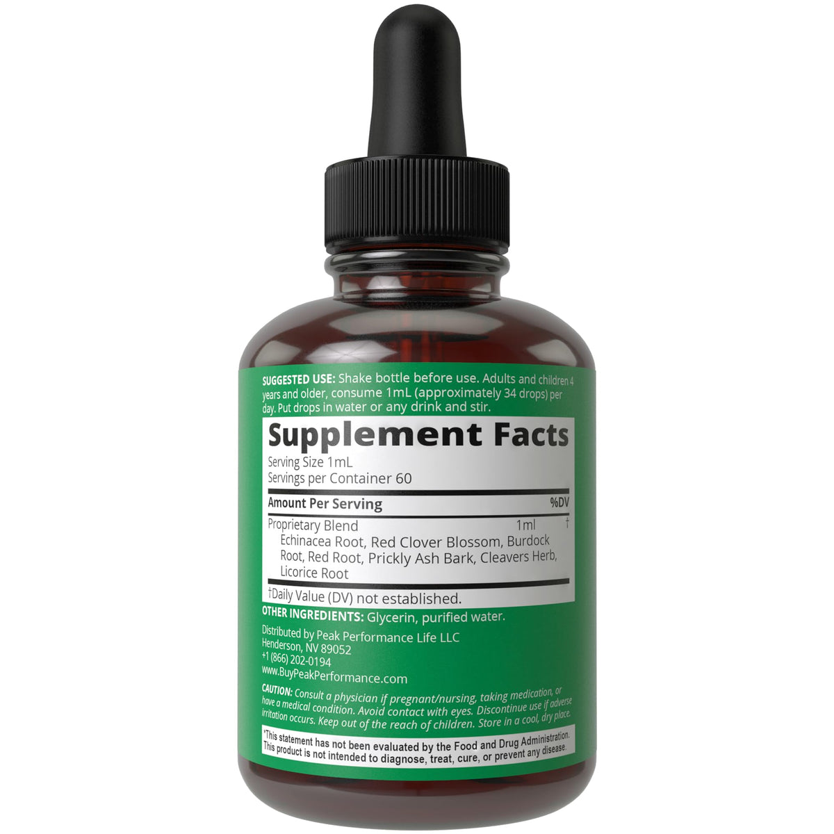 Lymphatic Drainage Drops. Sugar Free 7-in-1 Lymph Detox And Cleanse Support