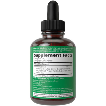Lymphatic Drainage Drops. Sugar Free 7-in-1 Lymph Detox And Cleanse Support