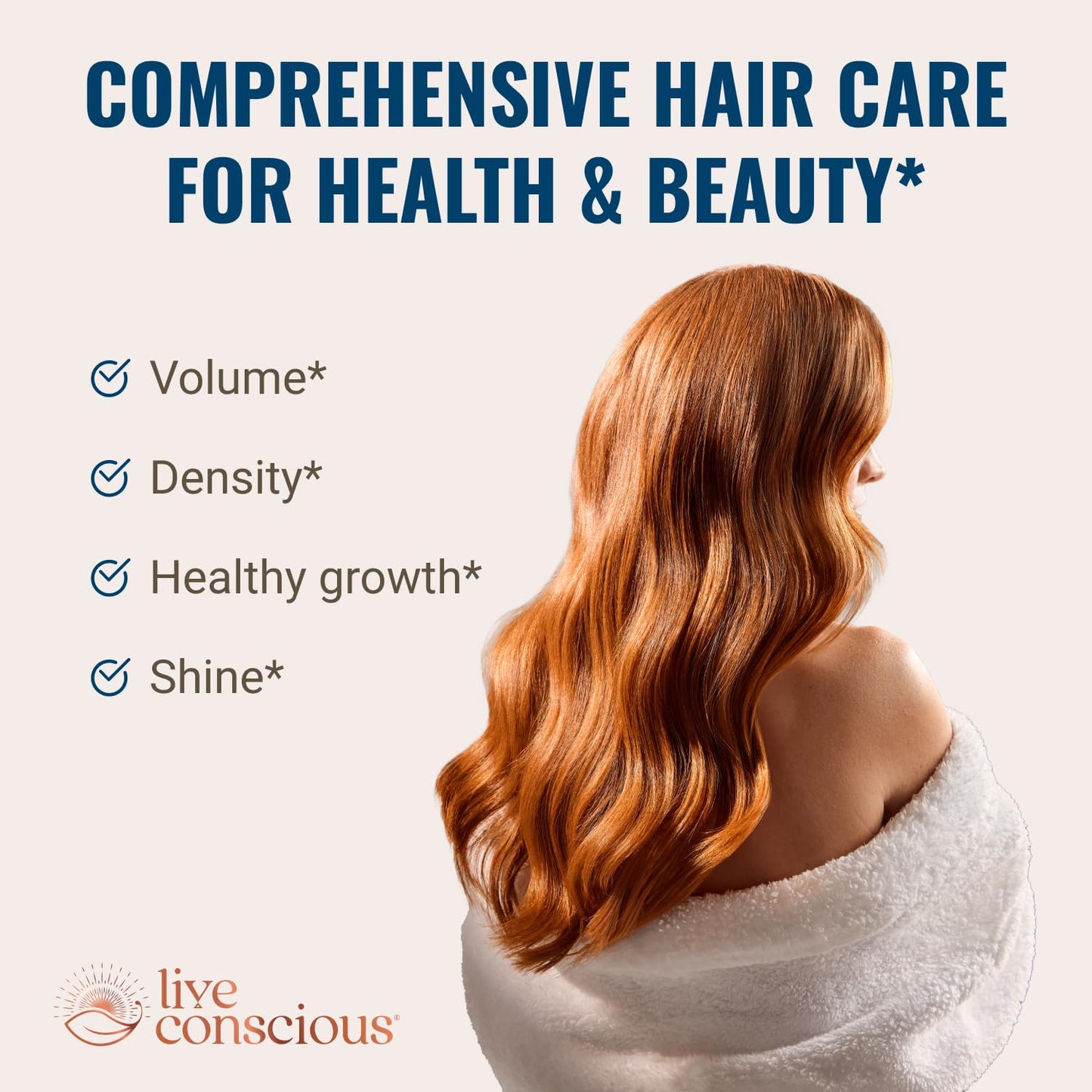 Hair La Vie Live Conscious Clinical Formula Hair Growth Vitamins for Women and Men w/Biotin, Collagen & Saw Palmetto (Pack of 1)