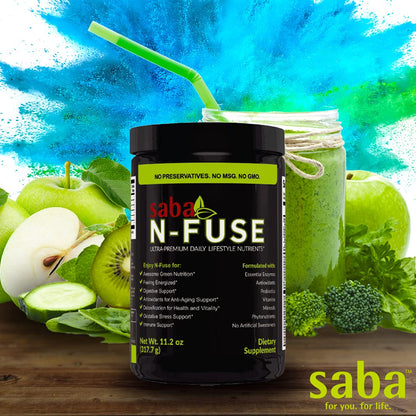 Saba N-Fuse-Whole Food Daily Nutrition,-Phytonutrients, Pre and Probiotics, Enzymes