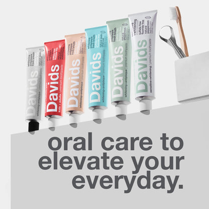 Davids Fluoride Free Toothpaste Teeth Whitening SLS Free Peppermint 5.25oz