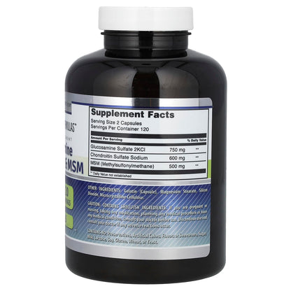 Amazing Formulas Glucosamine Chondroitin & MSM Supplement | 1850 Mg per Serving | 240 Capsules | Non-GMO | Gluten-Free | Made in USA