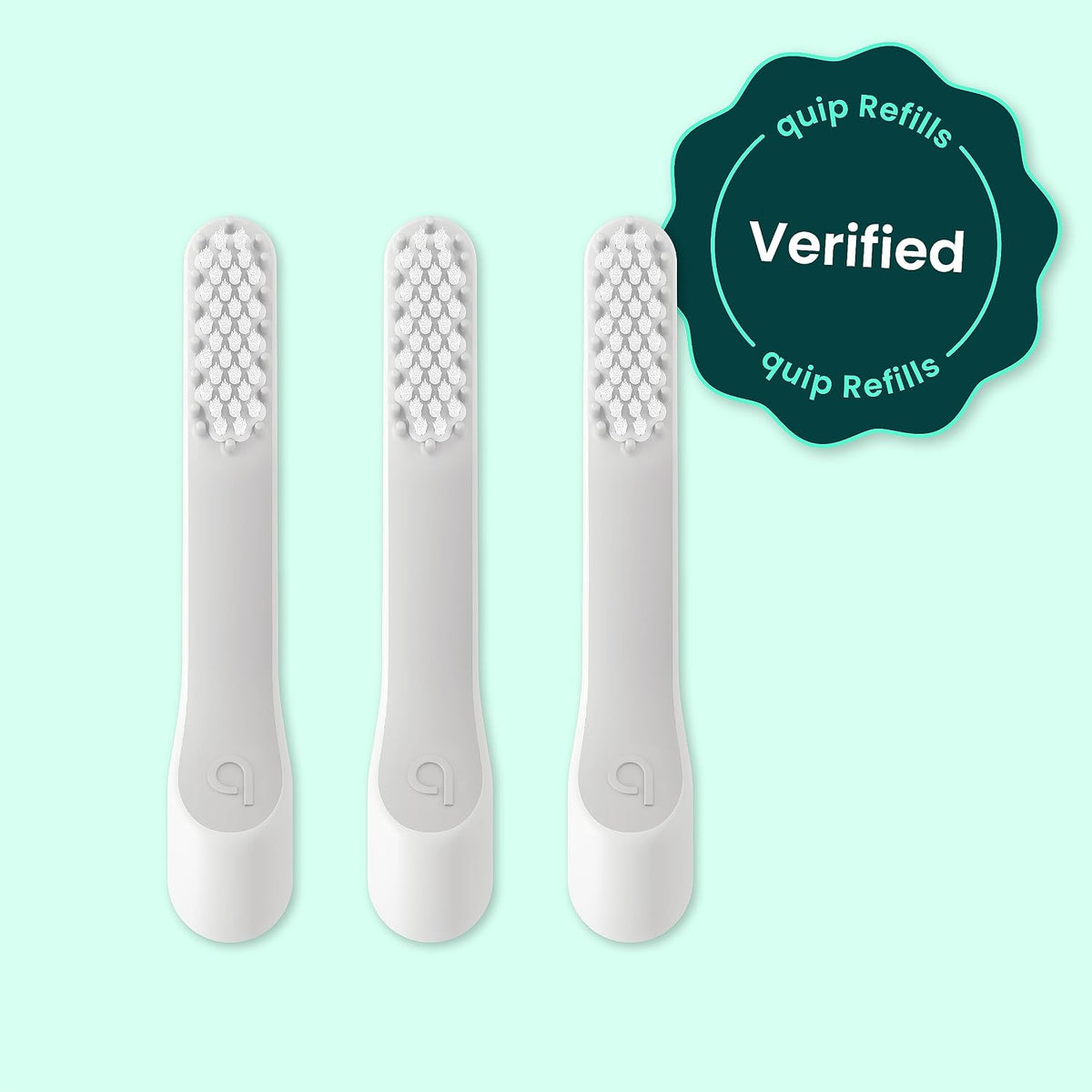 quip Sonic Toothbrush Replacement Heads for Adults, White, 3 Pack