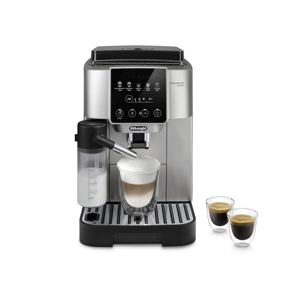 De'Longhi Magnifica Start Automatic Espresso Machine, Milk Frother, Silver