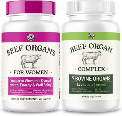 Left Coast Performance Beef Organ Supplements from New Zealand - Supports Women's Overall Energy & Health - Non-GMO, No Fillers, Hormone & Antibiotic Free