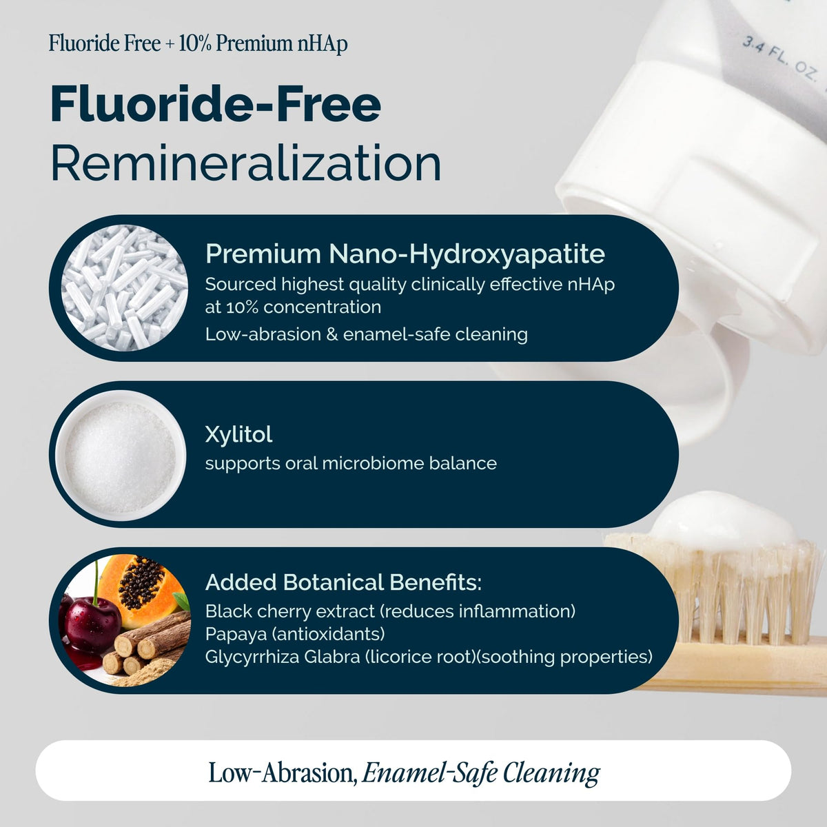 Dr. Jen Fluoride Free Toothpaste with 10% Premium Nano Hydroxyapatite