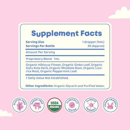 JoySpring Genius Drops Brain Supplement for Kids - Kids Attention Supplements Support