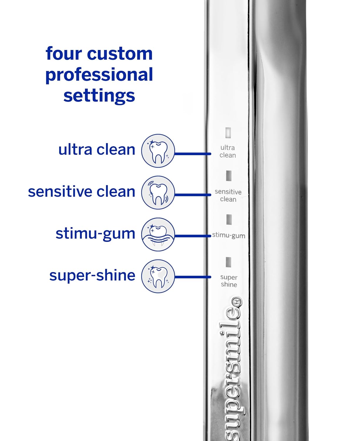 Supersmile Zina45 Sonic Pulse Toothbrush, Rechargeable Electric