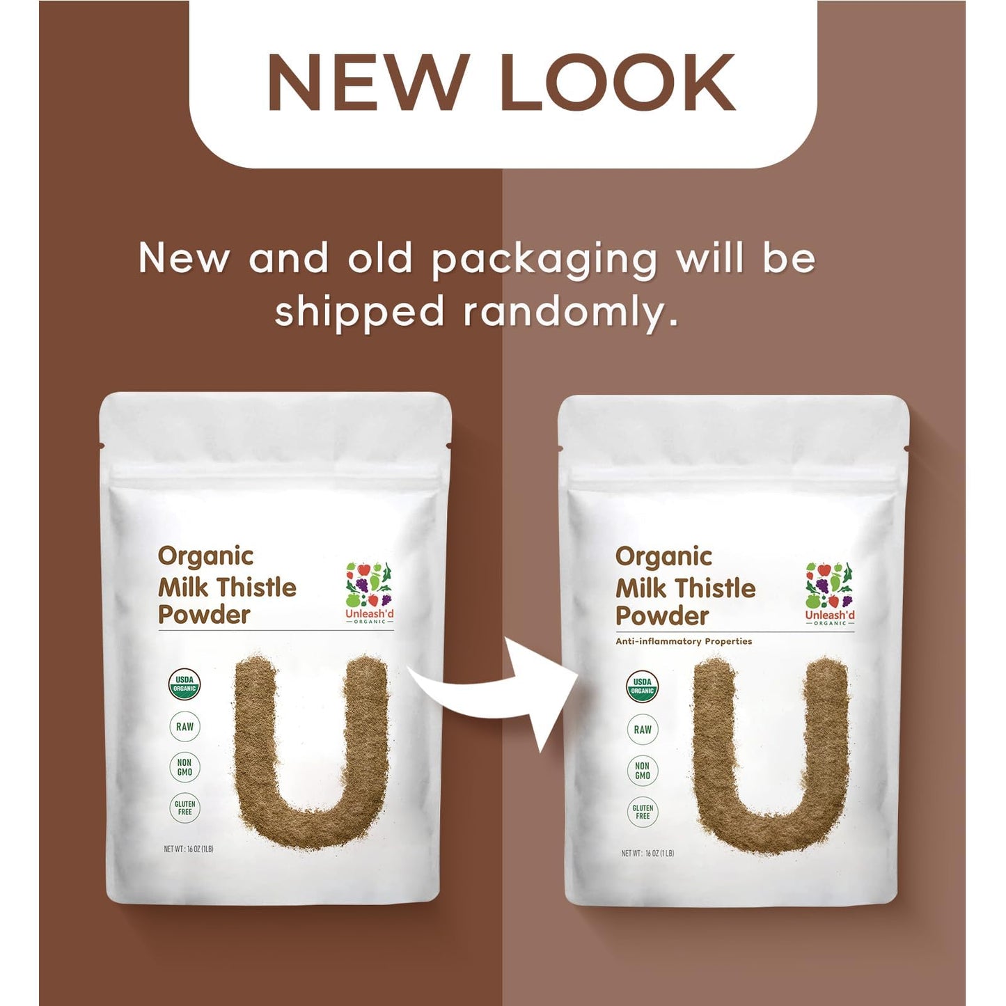 Unleash’d Organic Milk Thistle Powder 16oz – 100% Pure, Rich in Silymarin & Antioxidants, Supports Liver and Immune Health