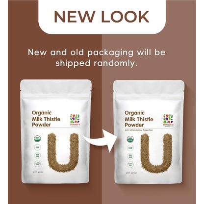 Unleash’d Organic Milk Thistle Powder 16oz – 100% Pure, Rich in Silymarin & Antioxidants, Supports Liver and Immune Health