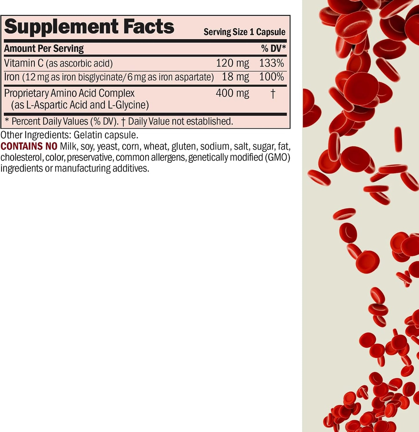 Andrew Lessman ProCaps Iron Plus 18mg Chelated Iron 90 Capsules | Gentle amino acid chelated iron with Vitamin C to support absorption. Non-acidic and easy on the stomach.