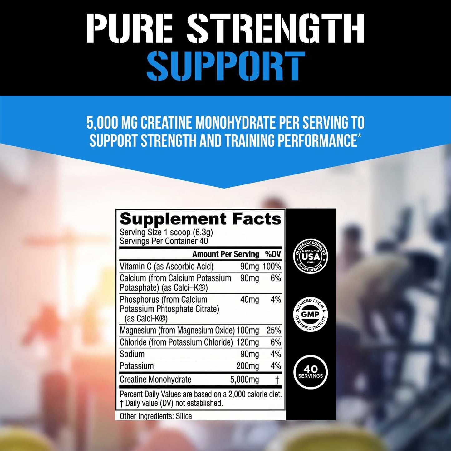 Evlution Nutrition Creatine 5000 - Supports Faster Recovery Lean Muscle Growth & Performance - Pre & Post Workout Powder - 5000mg Pure Creatine Monohydrate Per Serving - 60 Servings - Unflavored