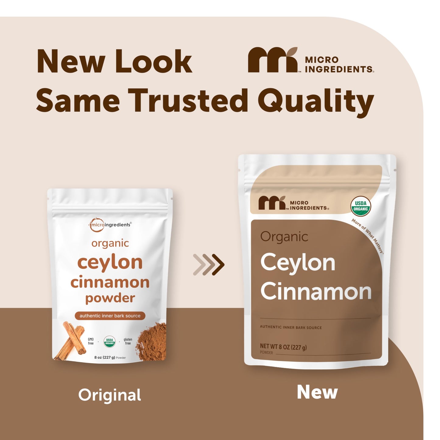 Micro Ingredients Organic Ceylon Cinnamon Powder, 8 oz | Sri Lanka Source | True Cinnamon for Spice & Seasoning | Great for Baking, Cooking, & Drinks | Additive Free, Non-GMO