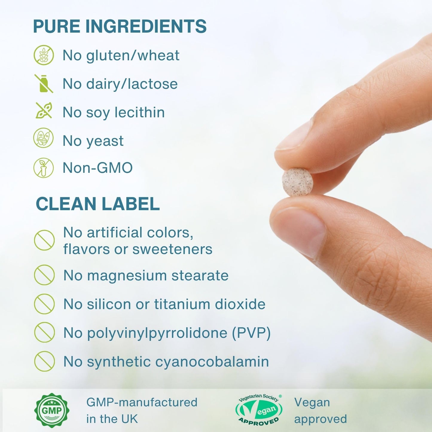 Igennus Sublingual Vitamin B12 Complex 1000mcg, Methylated Methylcobalamin, Adenosylcobalamin & Hydroxocobalamin, High Absorption & Clean, 180 Servings, Sugar-Free & Vegan