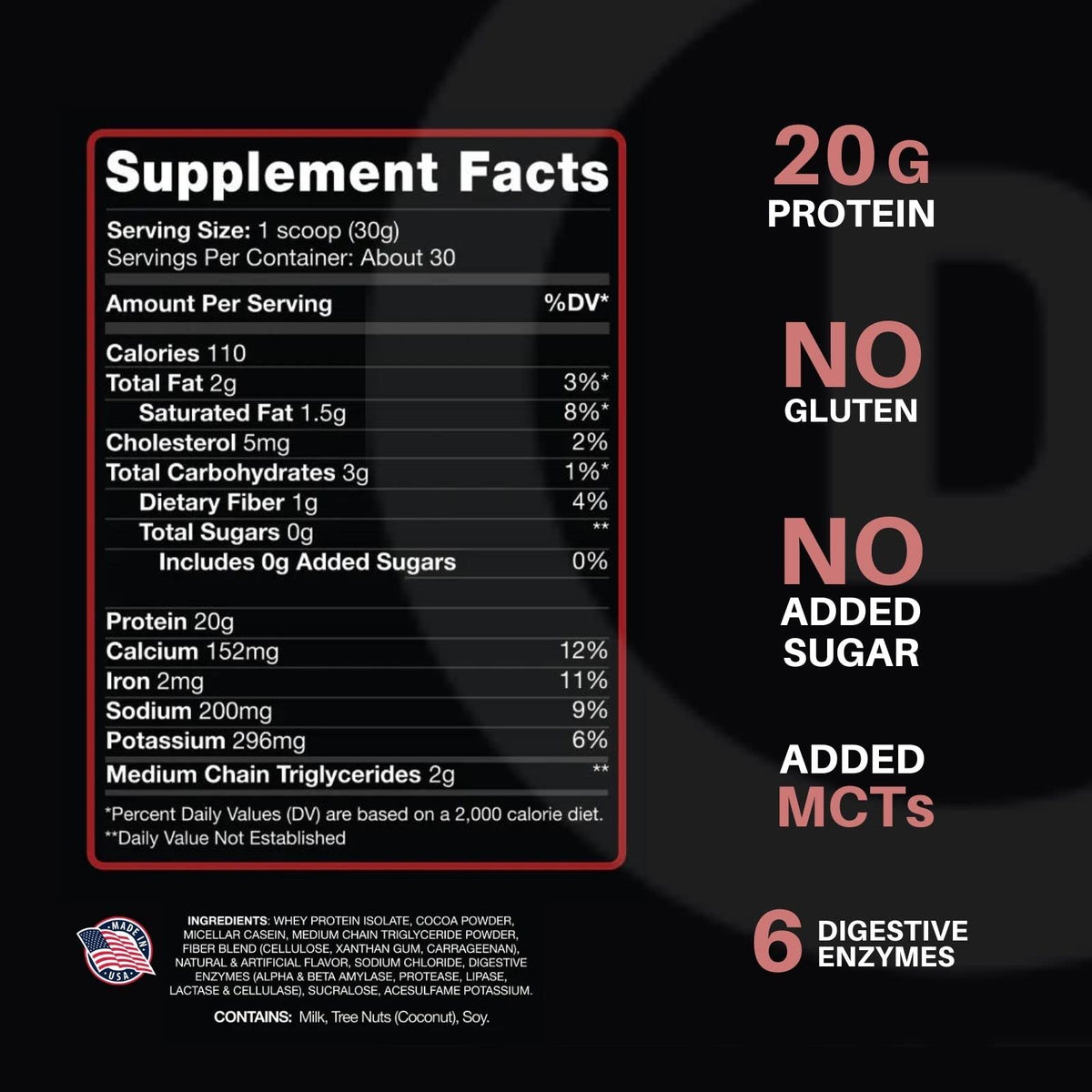 Devotion Nutrition Protein Powder Blend | Gluten Free, Keto Friendly, No Added Sugars