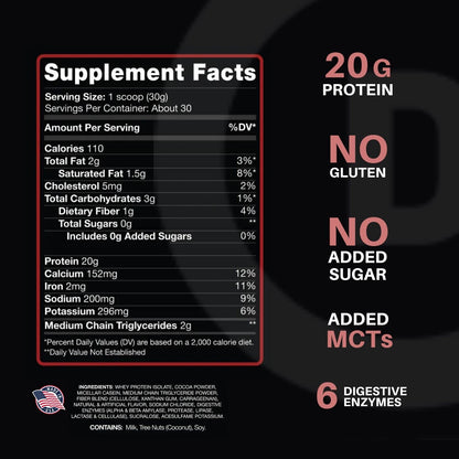 Devotion Nutrition Protein Powder Blend | Gluten Free, Keto Friendly, No Added Sugars
