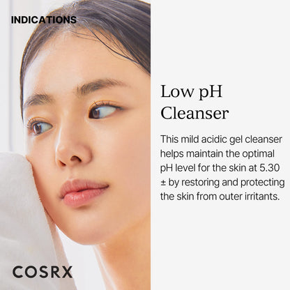 COSRX Low pH Good Morning Gel Cleanser, Daily Mild Face Cleanser for Sensitive Skin