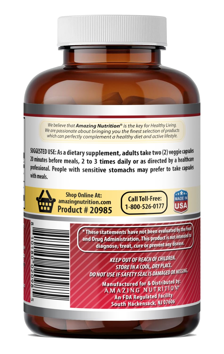 Amazing Formulas Quercetin 800mg with Bromelain 165mg, 120 Veggie Capsules Supplement | Non-GMO | Gluten Free | Made in USA