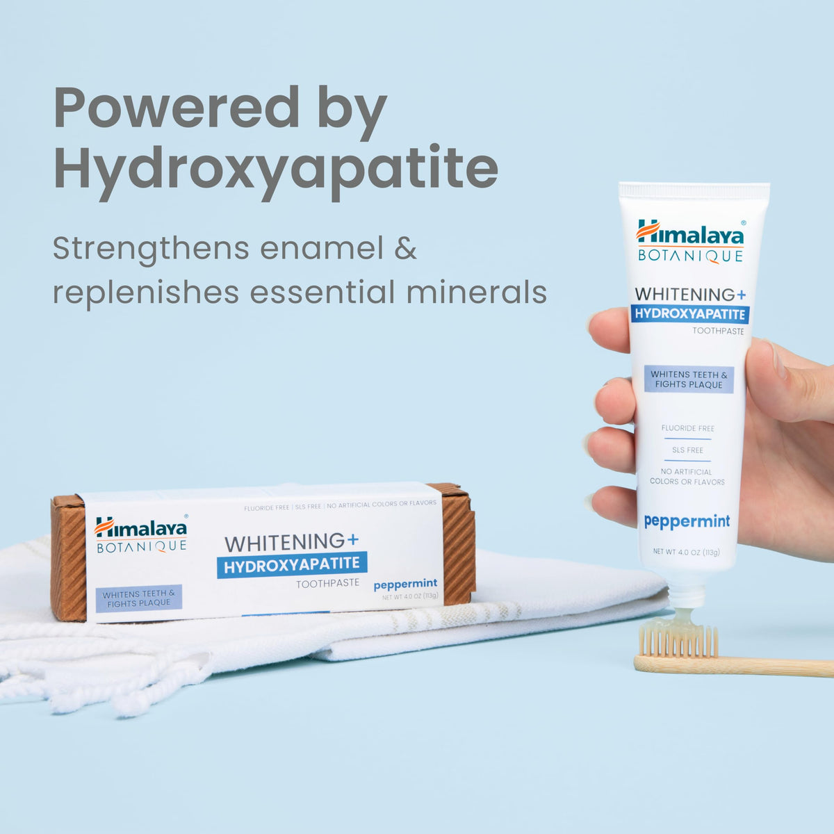 Himalaya Botanique Whitening+ Nano Hydroxyapatite Toothpaste, Mint, 4 oz