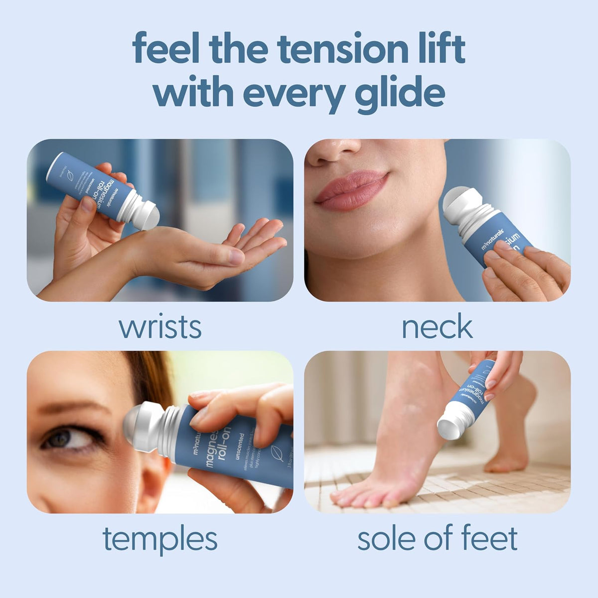 High Absorption Topical Magnesium Roll on for Kids & Adults (3 Fl Oz)