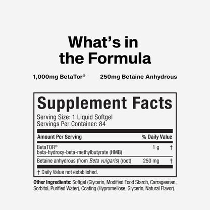 Muscletech HMB Supplements 1000mg, Clear Muscle (42 Liquid Softgels) - Highest Grade HMB for Lean Muscle & Recovery-HMB Free Acid Muscle Supplement-Help Decrease Muscle Breakdown - Packaging May Vary