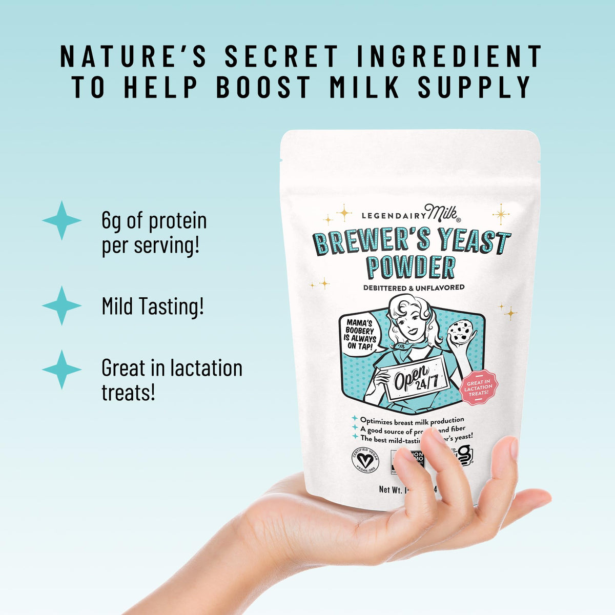Legendairy Milk Brewer's Yeast Powder for Lactation Cookies (16oz) - Increase Breast Milk