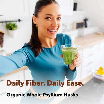 Micro Ingredients Organic Whole Psyllium Husks, 3lbs | Daily Soluble Fiber Supplement | Sourced from India | Ideal for Oatmeal, Coffee & Beverage | Unflavored, Non-GMO, Keto Friendly, Vegan