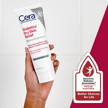 CeraVe Moisturizing Cream for Diabetics’ Dry Skin | Urea Cream with Bilbe